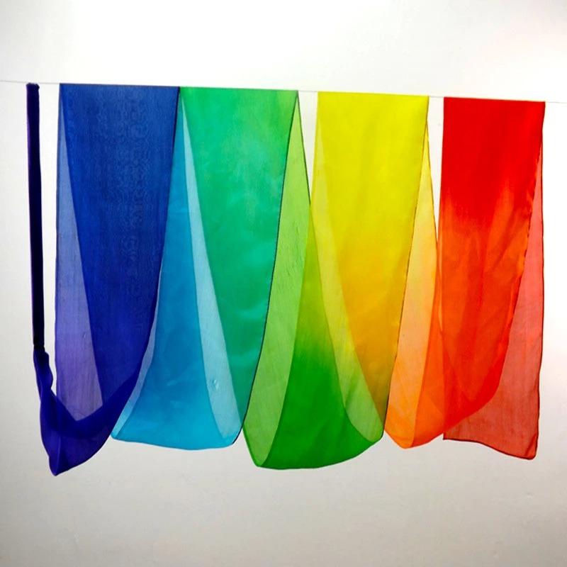 

Stage Wear Arrival Rainbow Dancing Throw Streamer Sexy Professional Props Throwing Streams 2M /3M /4M WholesaleStage, Rainbow color