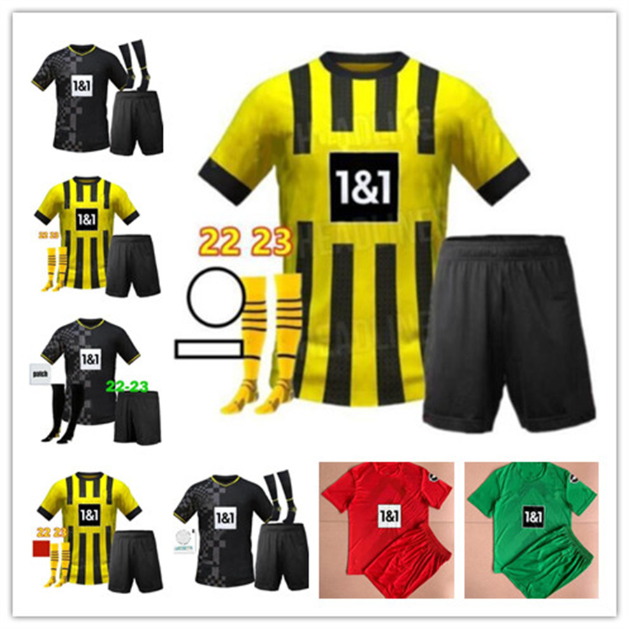 

23 soccer jersey adult kids kit socks Borussia HAALAND KAMARA 2022 2023 home away football shirt REUS BELLINGHAM HUMMELS REYNA BRANDT Dortmund maillot de foot, Orange