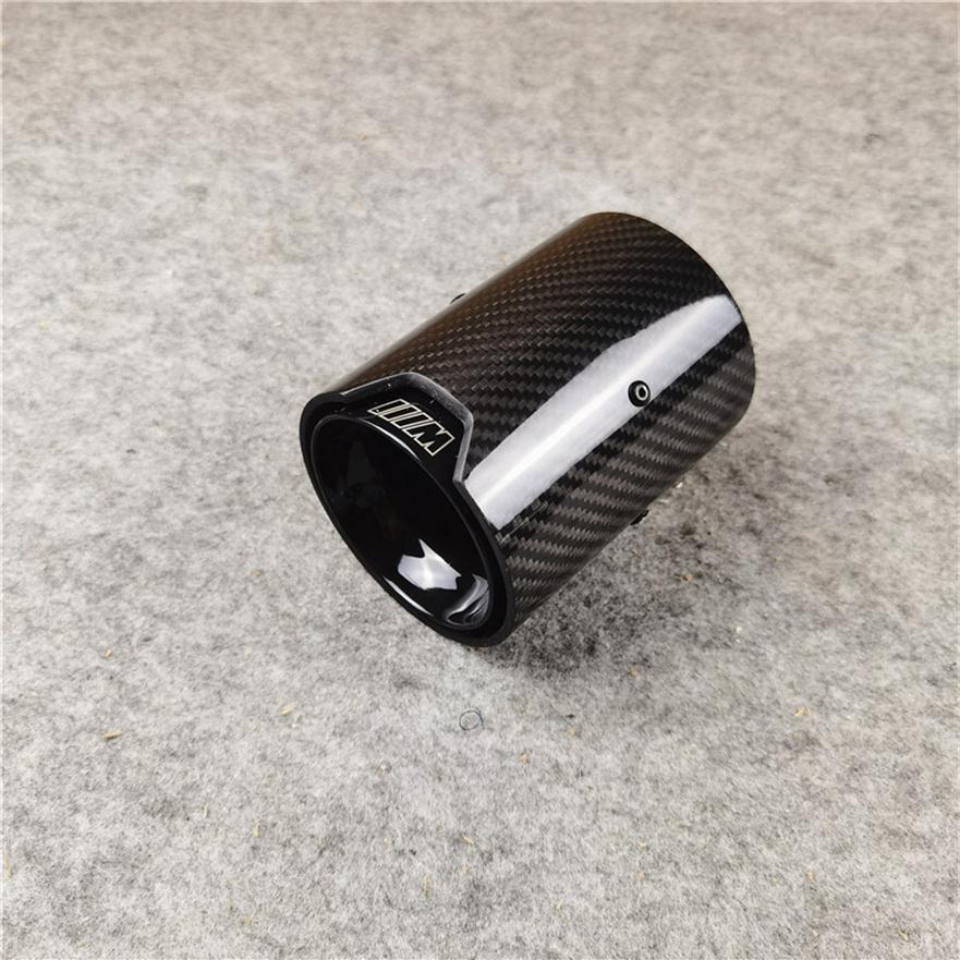 

Glossy black Exhaust tail pipes Carbon fiber M Performance Muffler exhausts tips Stainless steel End Pipe219x