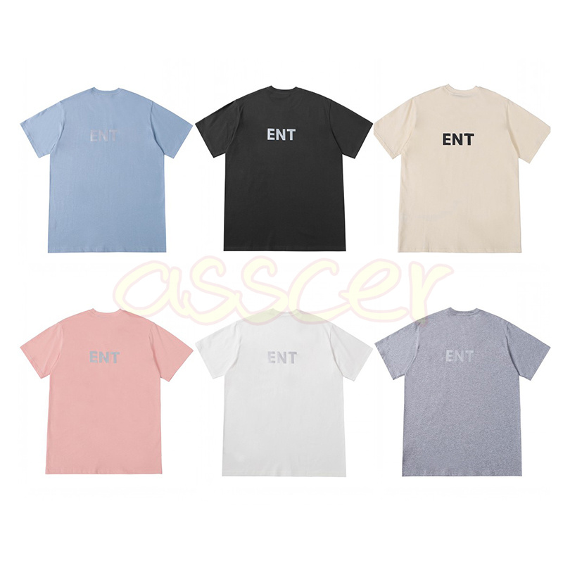 

Fashion Brand Mens Casual Tee Designer Womens 3M Letter Reflective Print T Shirts Mans Short Sleeve Tops Asian Size S-2Xl, Gray