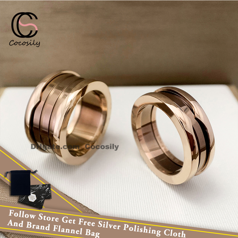 

Rome Spiral Shape Rose Golden Brown Ceramic Ring S925 Sterling Silver Zero Series Men's Women's Luxury Ring Punk Style Fashion Couple Jewelry Design Halloween Gift