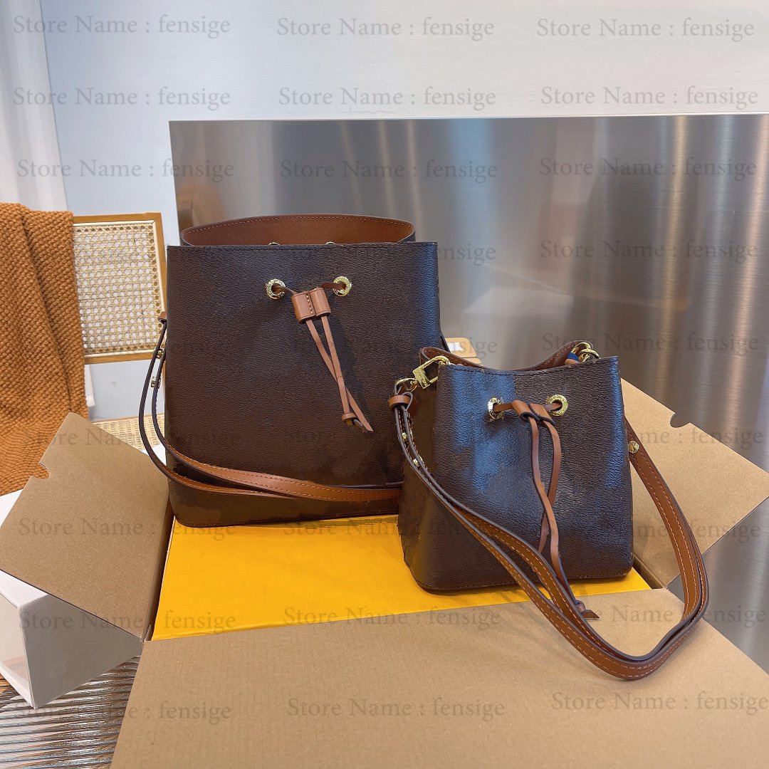 

NEONOE Nano Mini Handbags NEO NOE Luxurys bucket bag Flower Shoulder Crossbody Bag Leather Monograms Purse Shoulder Bag MM, Others