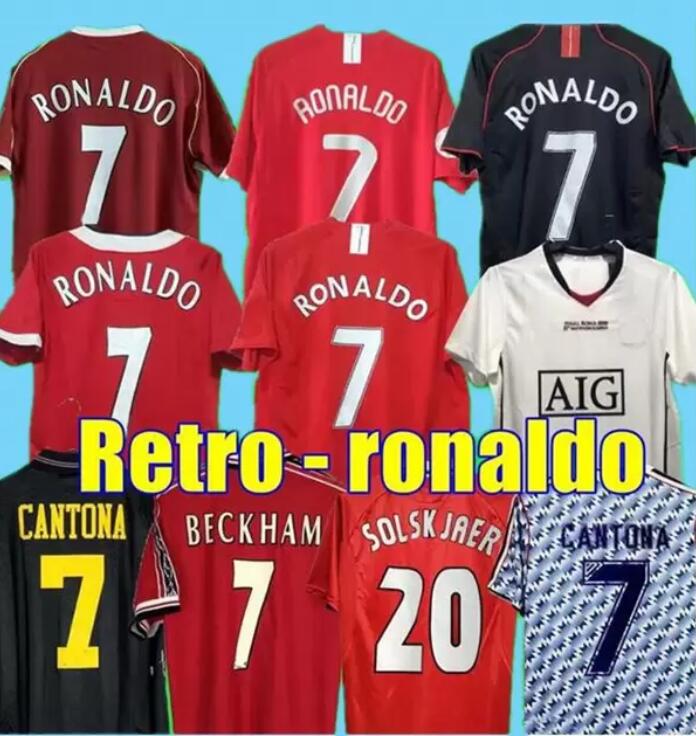 

BECKHAM GIGGS SOLSKJAER RETRO soccer jersey United final 1984 1985 1986 1990 1992 1998 1999 2000 2006 2007 2008 MANS UTDS Classic football shirt uniform