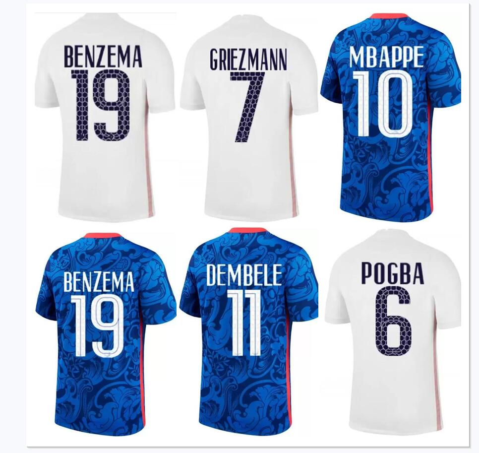

2022 soccer jersey BENZEMA MBAPPE GRIEZMANN 2023 World POGBA cup GIROUD KANTE Maillot de foot national team Men football shirt Francia, White