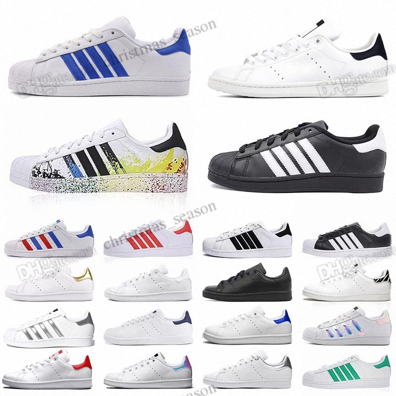 

Classic Fashion Stan Smith OG Superstars Casual Shoes Men Women Designer Triple Black White Green Oreo Laser Golden Platform Sports Sneakers Flat Trai T0Df#, 14