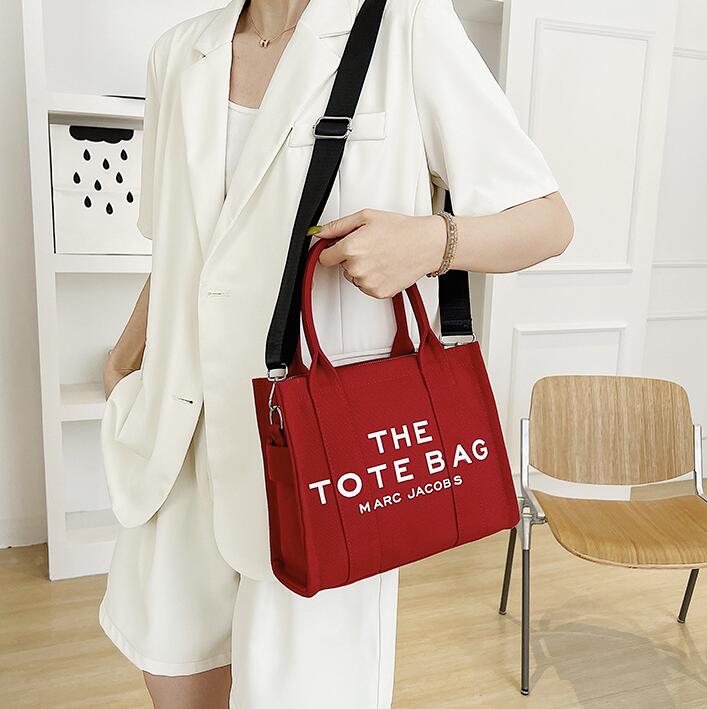 

Marc Designer Bag Tote Women Casual Large Capacity Handbag Fashion Beach Canvas Crossbody Bags Luxury Brand Shoulder Bag Wallet TH002, Blue