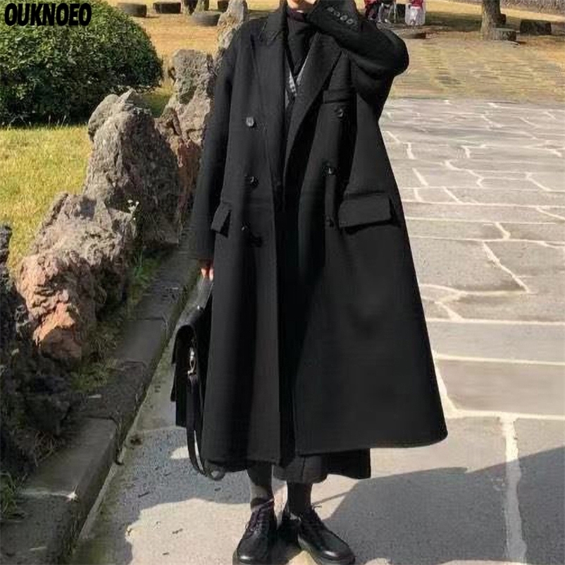 

Women's Wool Blends Spring Woman Long Trench Coat Fashion Elegant Korean Casual Vintage Windbreaker Loose Cloak Thin Wool Coat Women's Coat 220826, Spring coat