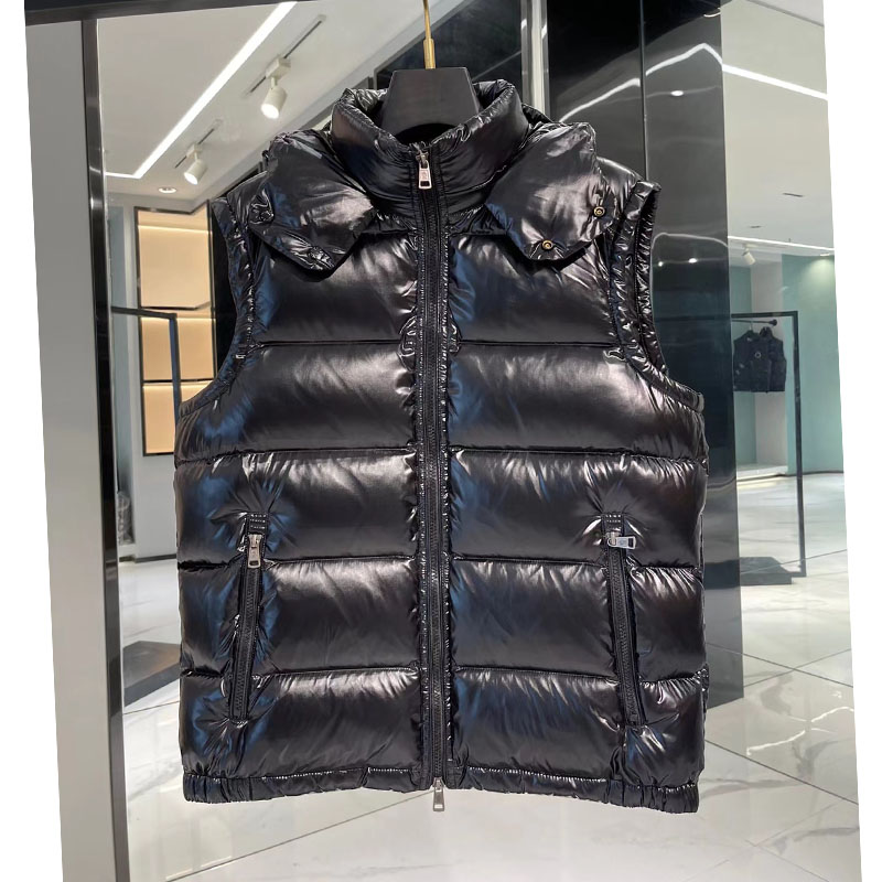 

2022 Classic men's and women's hooded down jacket Fashion Casual Warm 90 white duck down Short downs Coat Winter Jaqueta Outerwear Parkas, Black