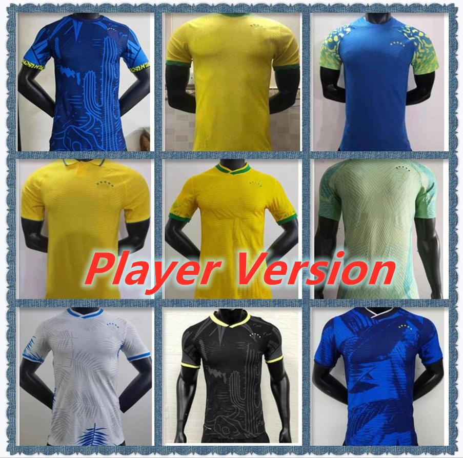 

2021 2022 2023 BRAZILS Player version Soccer Jerseys 21 22 23 CASEMIRO FABINHO RODRYGO RICHARLISON FRED VINI JR. P.COUTINHO T.SILVA G.JESUS home football tight shirt