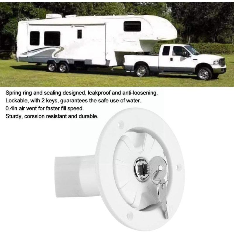 

Parts Rv Accessories Water Fill Cap With Gravity Lock Filter Inlet Lockable For Boat Trailer T8r5