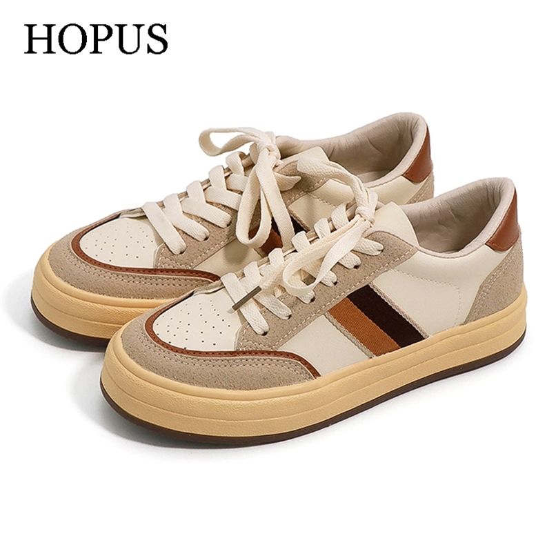 

Shoes For Women Spring Fashion Mixed-Color Breathable Sneakers Retro Preppy Style High Quality Women's Vulcanize Shoes 220816, Beige blue