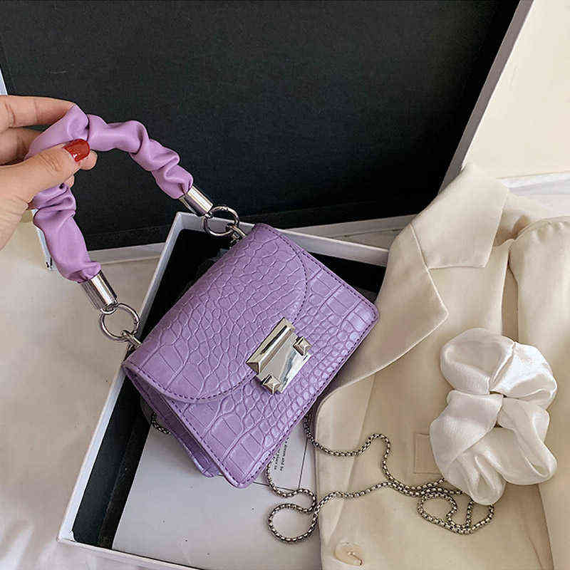 

2022 Mini Super Totes For Women PU Leather Chain Shoulder Bags Women's Designer Handbags and Purses Ladies Fashion Messenger Bag Y220405, Black a