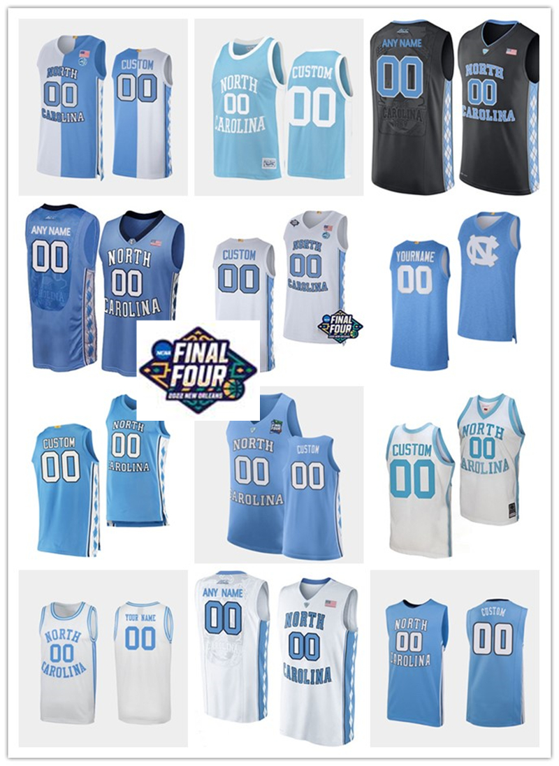 

2022 Final Four Custom UNC North Carolina Tar Heels Stitched Basketball Jersey 23 Michael Jor dan 15 Vince Carter 2 Coby White 5 Nassir Little 40 Harrison Barnes Jersey, Blue jerseys