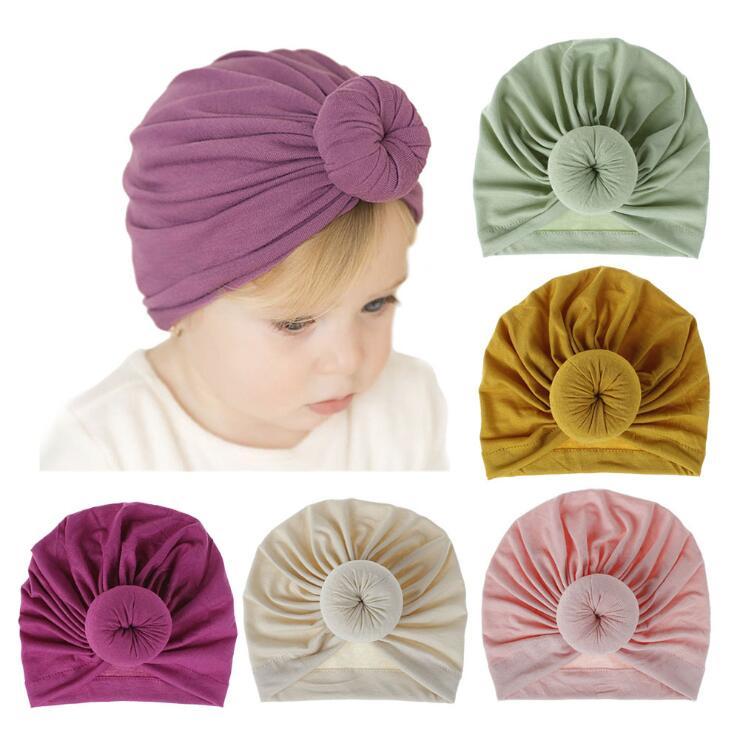 

Berets Fashion Toddler Baby Boy Girl Turban Bow Knot Kid Head Wrap Cotton Knitted Beanie Hat Warm Cap Accessories, A 15