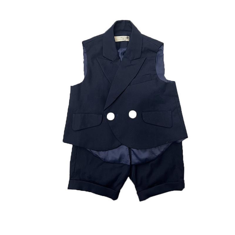 

Clothing Sets Summer Formal Boys Vest Suit Set Children's Party Performance Host Costume Kids Waistcoat Shorts SetClothing, Vest shorts