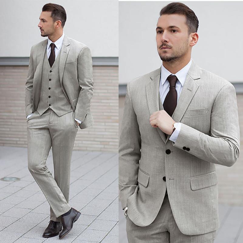 

Men's Suits & Blazers Gray Men 3 Pieces Blazer Vest Pants Tailored Single Breasted Fashion Formal Gentlemen Business Groom Causal TailoredMe, Black