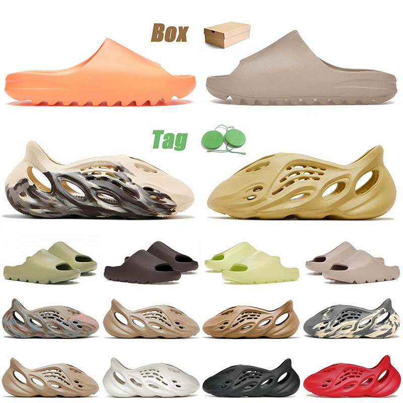 

2022 designer mens women slides slippers size 13 Enflame Orange Pure Cream Clay Sulfur Foam Runners Sliders Runr Ochre Vermilion luxury men sandals with box, D36 pink 36-40