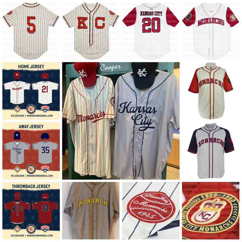 

C202 2021 Kansas City Monarchs Custom NLBM Negro Leagues Baseball Jersey Stiched Name and Number Fast High Quality, 5 as picture cream