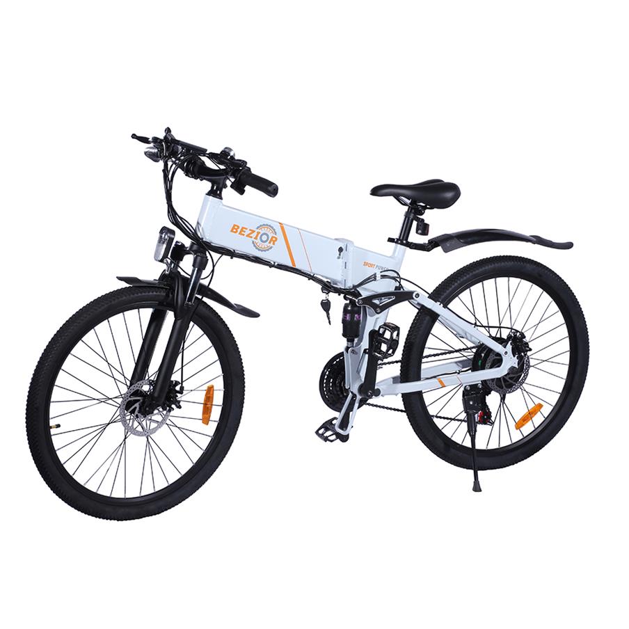 

EU Stock BEZIOR-M26 foldable portable electric bicycle, 10Ah 500W motor power, 26inch wheels, up to 30KM mileage, can climb 25°262P, Black