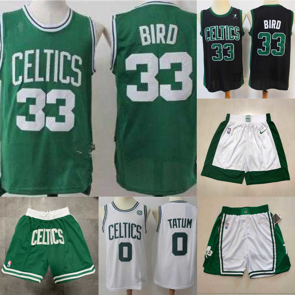 

Boston''Celtics''MEN Throwback Jersey Larry 33 Bird Jayson 0 Tatum Jaylen 7 Brown Basketball Shorts Basketball Jersey green black, Color