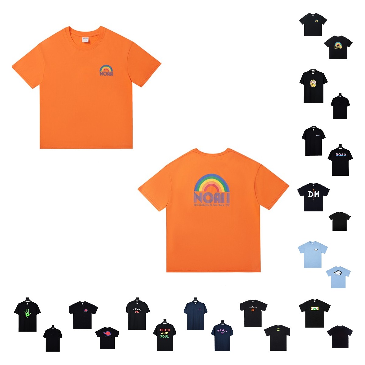 

Men's T-Shirts Rainbow Cross Skull Letter Print Summer Casual Personality Short Sleeves 04150301, 1pcs buttons