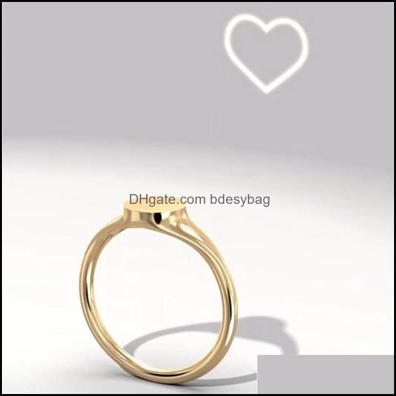 

Band Rings 2021 Arrive Projection Love Heart Fashion Simple Copper Anillos For Couple Jewelry Valentines Day Gifts Dro Bdesybag Dhtbc