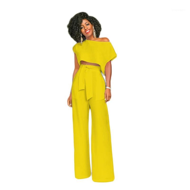 

Runway Womens Two Piece Pants Top Sets Fashion Summer Short Sleeve Crop And Wide Leg Trousers Woman Set Clothing, Burgundy