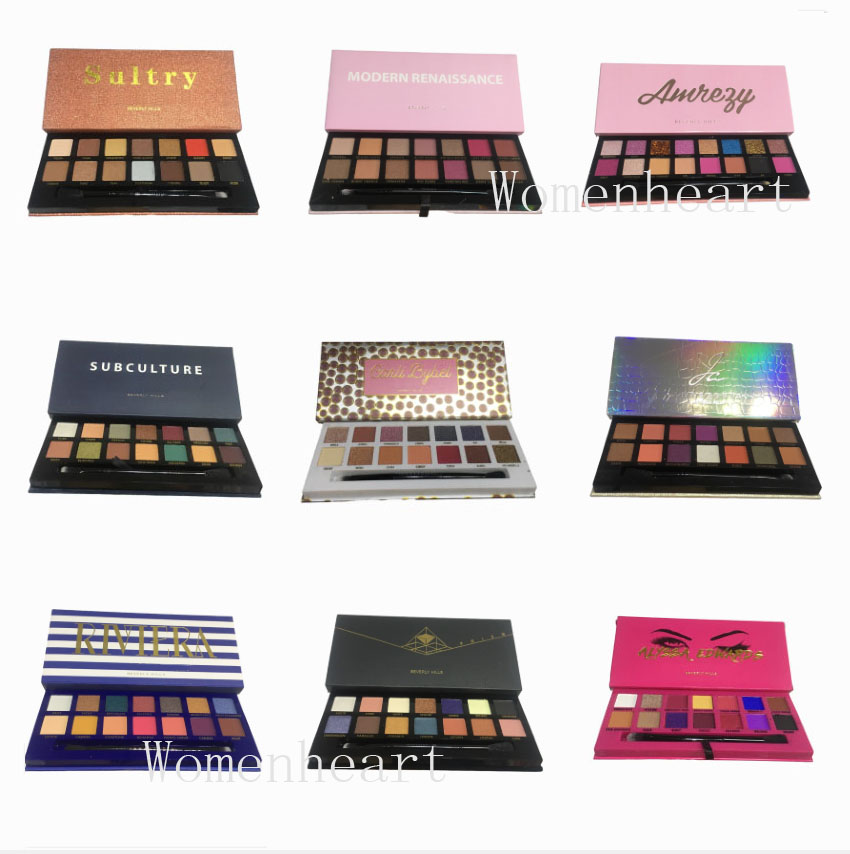 

Makeup Fashiond Perfect Eyeshadow Pink Black Yellow Green Purple Eyeshadow Palette 14 charming Color, Multi