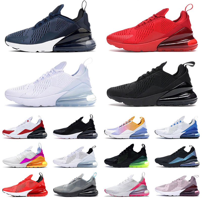 2022 Arrival 270 Tennis Running Shoes For Mens 270s Triple White All Black Navy red Rust Pink Barely Rose Cool Grey Brown Mens Womens