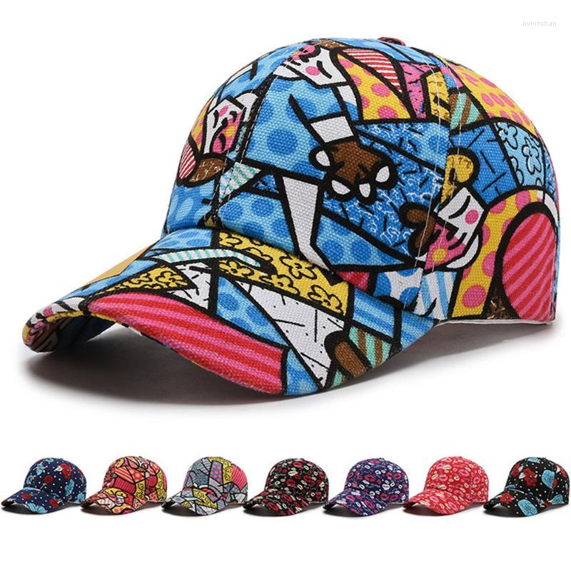 

Bandanas Women Men Cartoon Print Baseball Caps Female Male Lip Four Seasons Faloral Visors Snapback Cap Hat For MenBandanas