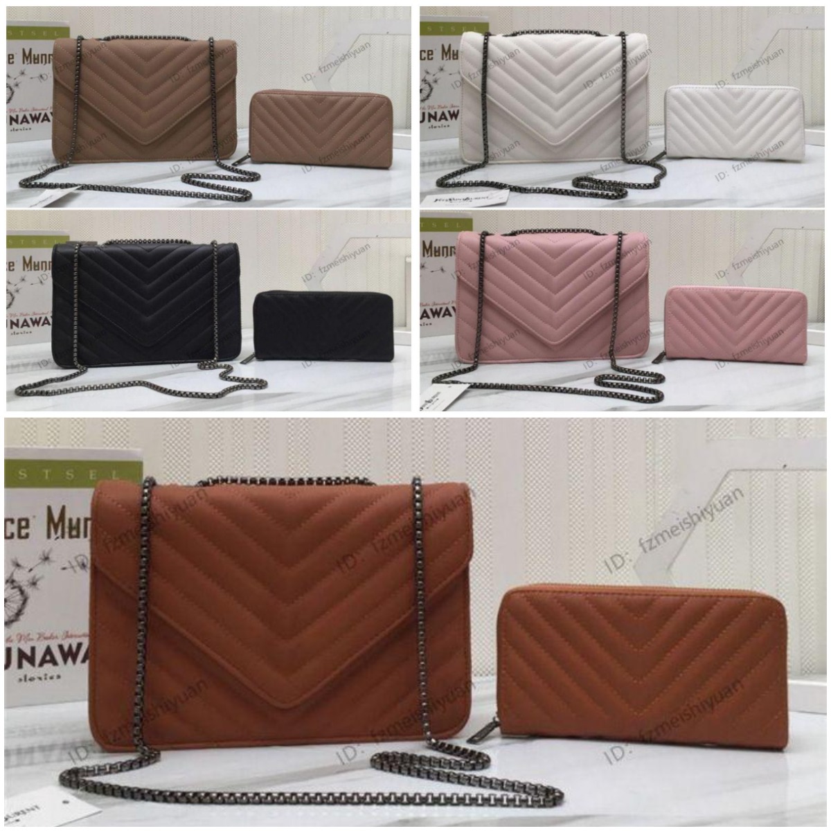 

Brand Two Piece Envelope Bag Flap Black Label Chain Bag Ladies Fashion Multipurpose Clutch, Customize