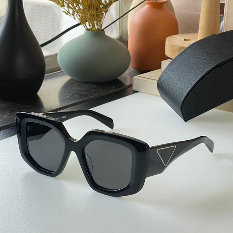 Marque Designer Femmes Lunettes de soleil Triangle gravé 2022 Vintage Dames Irrégulières Lunettes de luxe Opr14zs Hommes Femmes Protection UV Lun