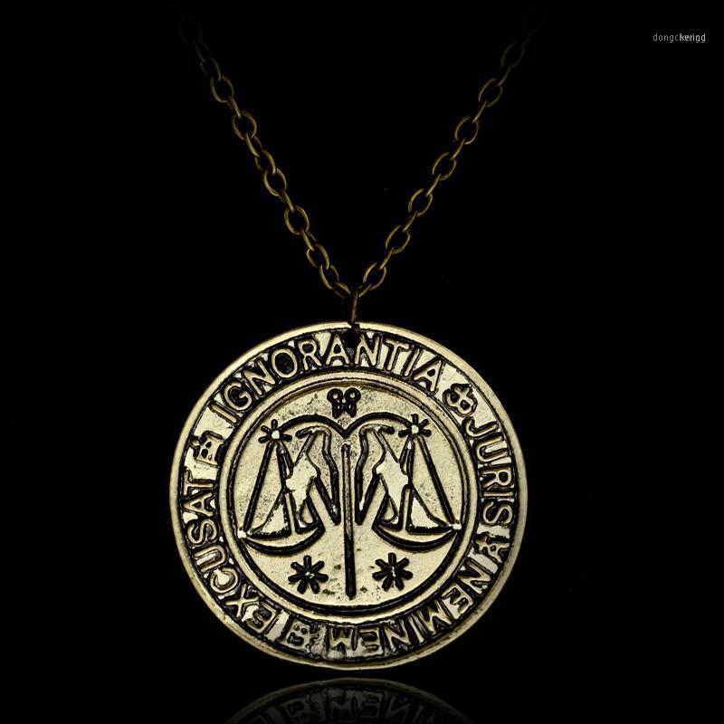 Film Bijoux Vintage Accessoires Collier Divergente Balance Pièce Pendentifs Unisexe Chaînes