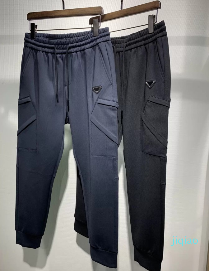 

2022 new Autumn pants and winter high quality jogger pants fashion luxury brand mens designer, Black