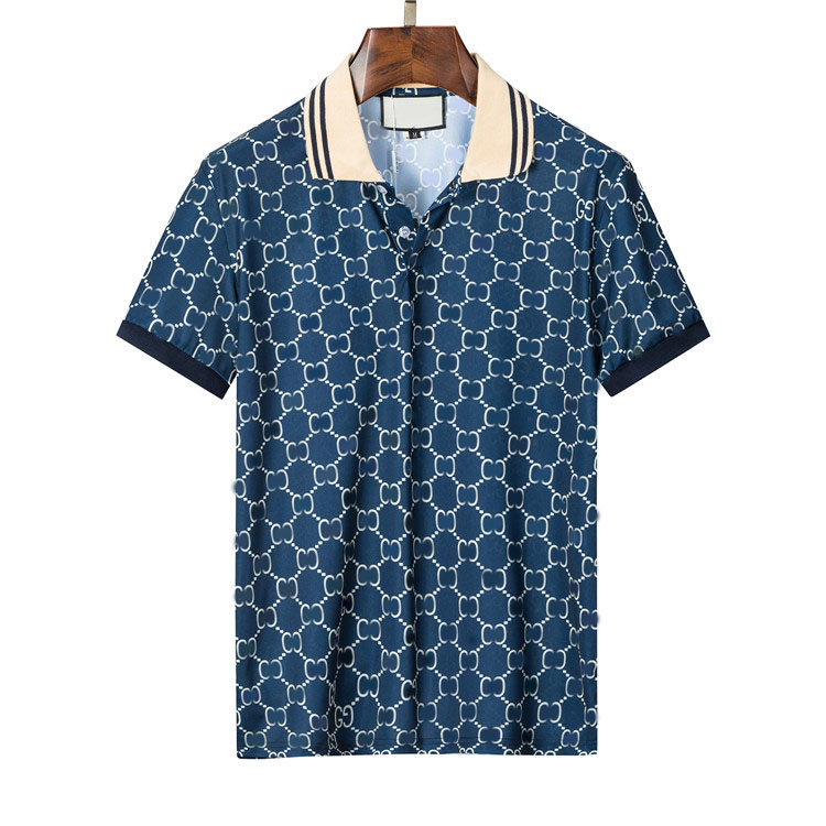 

Designer Polo Shirts Men's Luxury Italian Polo Shirts Casual Men's T-Shirt Letter Print Embroidered Fashion High Street Men's T-Shirt Continental Size M, Purple