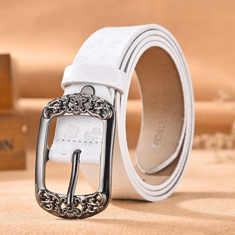 

Belts Female Joker Jeans With Leather Simplicity Korean Version Of Ins Wind Decorative Fashion Belt For Students, White