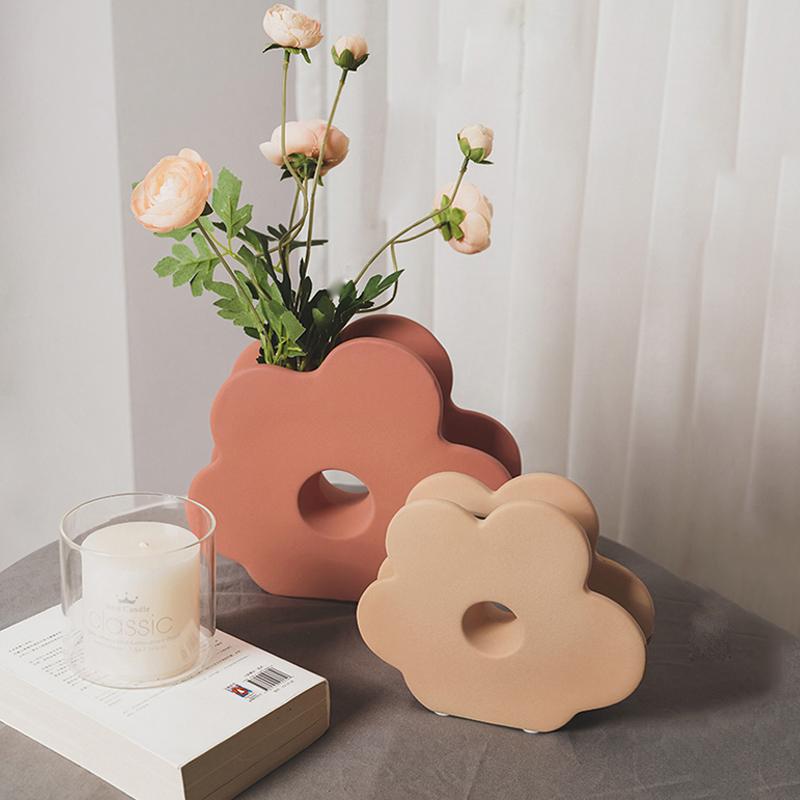 

Vases Morandi Ceramic Flower Vase Home Living Room TV Cabinet Decoration Ornament Desktop Display Art Housewarming Gifts Crafts
