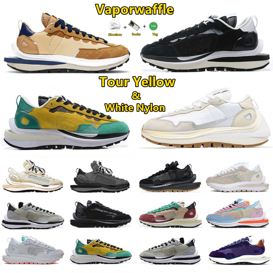 

VaporWaffle Running Shoes Mens women Snekaers Sesame Tour Yellow Triple Black White Nylon Oreo Villain Red Dark Iris Royal Fuchusia Men Trainers Sports Sneaker, Color#31