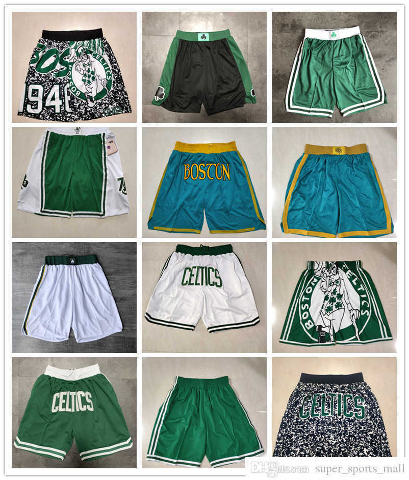 

Boston''Celtics''men Retro Basketball Shorts pocket Size S-2XL, Color