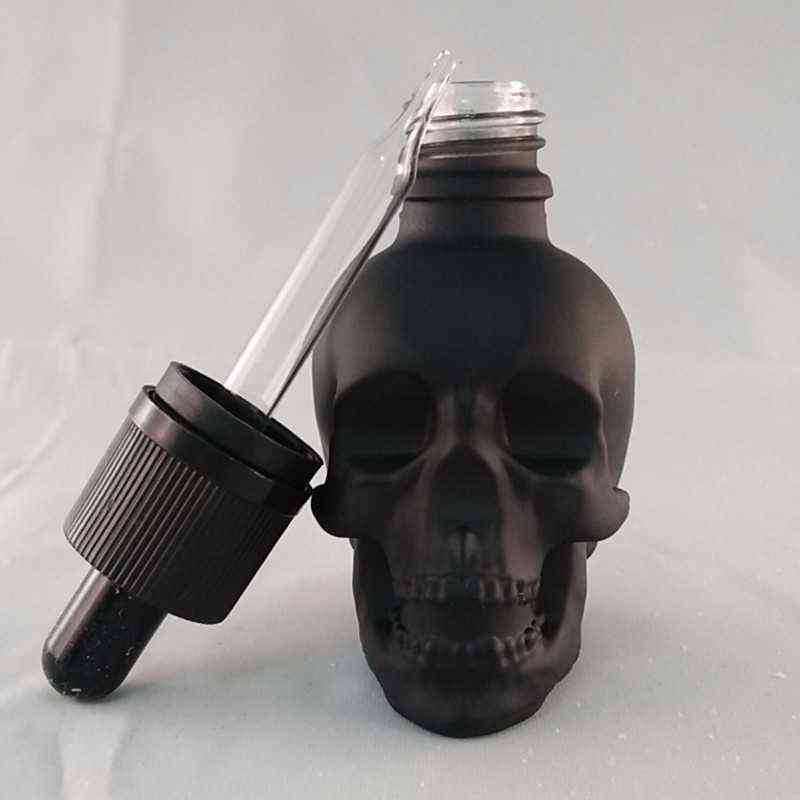 30ml skull shape glass dropper bottle for e-juice head glass eliquid dropper bottle Glass Dropper Bottle Jars Vials With Pipette Y220428