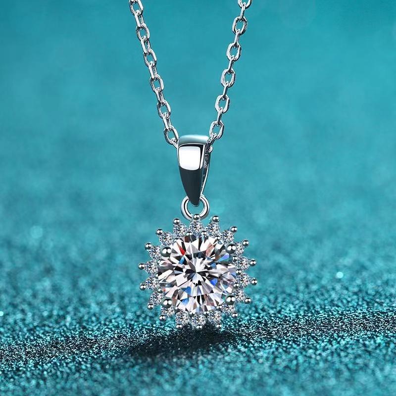 

Other Trendy 1-5 D Color Moissanite Diamond Pendant Necklace Women Jewelry 100% 925 Sterling Silver With GraOther