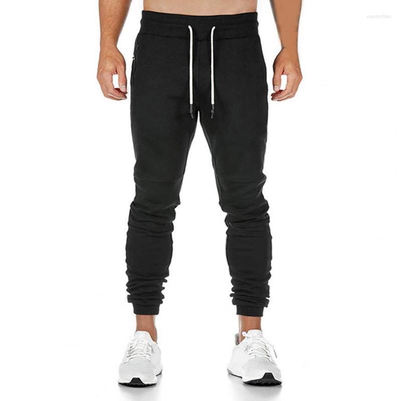 

Men's Pants Men Autumn Winter Drawstring Tights Zip Pockets Gym Sportswear TrousersMen's Naom22, Navy blue