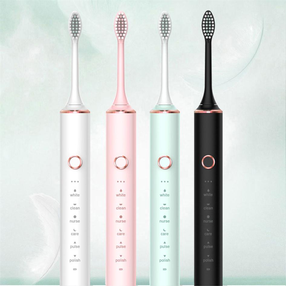 

Household Rechargeable Sonic Silicone Toothbrushes Dental Deep Clean Oral Brushes Soft Gum Massage Waterproof Electric Toothbrush 300h