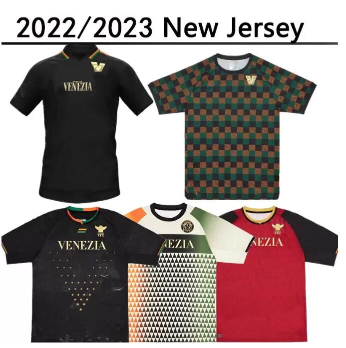 

2 23 Venezia FC Soccer Jerseys home Black Away White Third Blue 4th Red ARAMU FORTE Venice 2022 2023 BUSIO Okereke Henry Football Shirts Adukt Kids Kit Uniforms top 3rd, 21 22 home patch