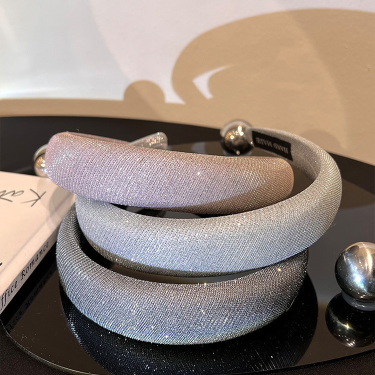 

Wide edge pressure hair high cranial top sponge senior sense versatile headband headhoop blingbling accessories for women 0615