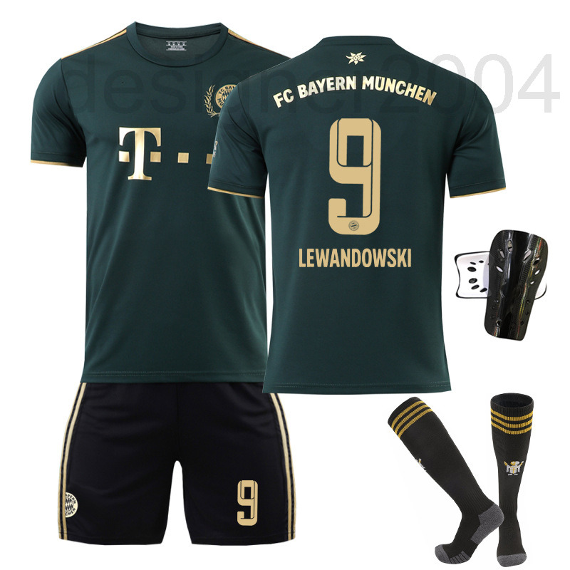 Men's Tracksuits designer Bayern green special commemorative edition No. 9 levan 10 sane 25 Muller shirt set golden football RU23