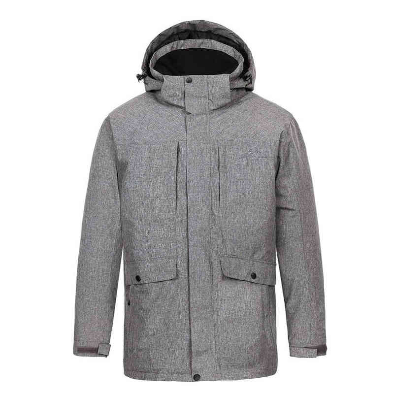 

Winter Men Fleece Lined Windbreaker Stretchy Water Resistant Comfortable Softshell Chest Pocket Hooded Warm Fabric Jacket MJK012 T220811, Black