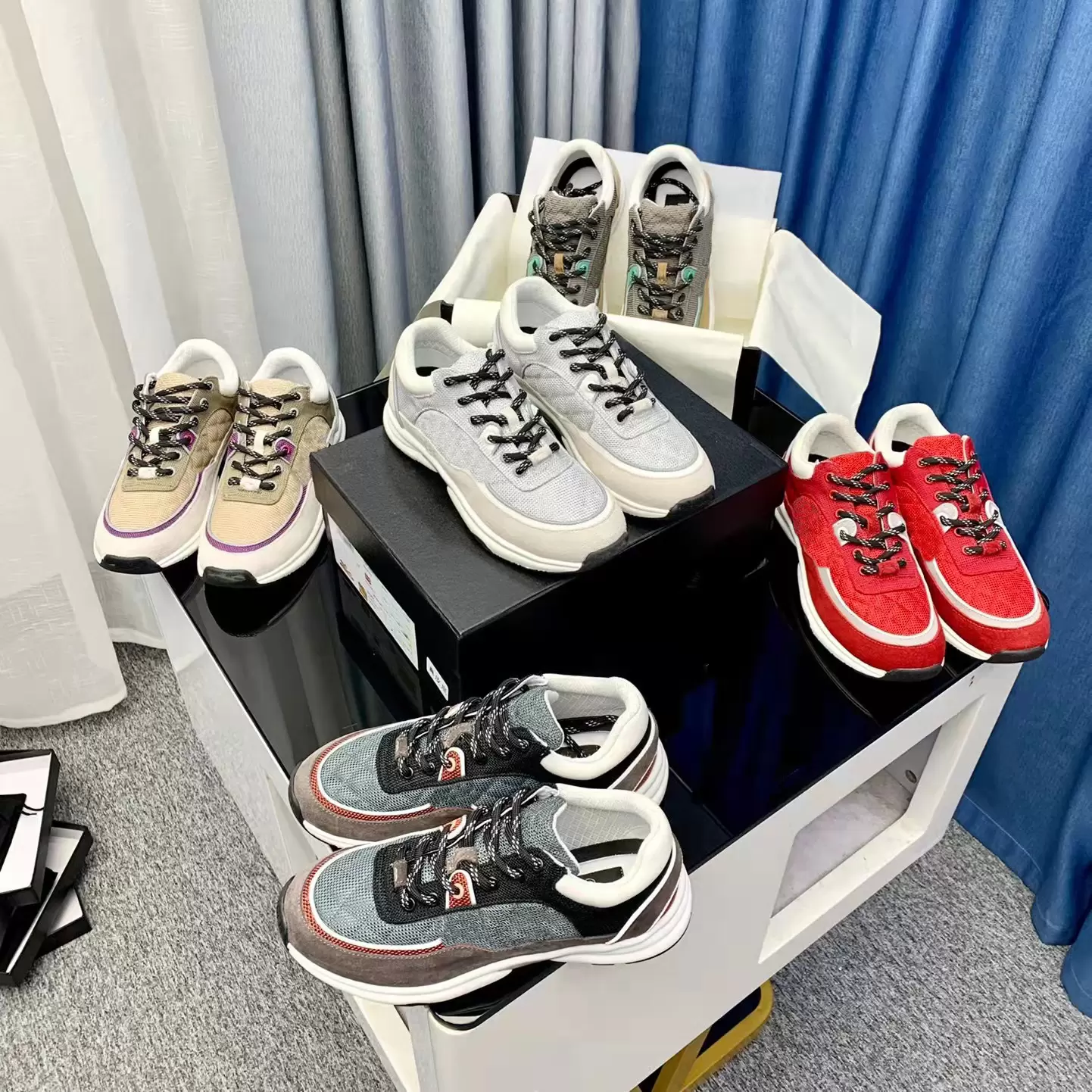 

Velvet Calfskin Sneaker Vintage Suede Shoes Reflective Sneakers Designer Luxury Shoe Calfskin Casual Top Quality Running Trainers Size 35-46, Color 13