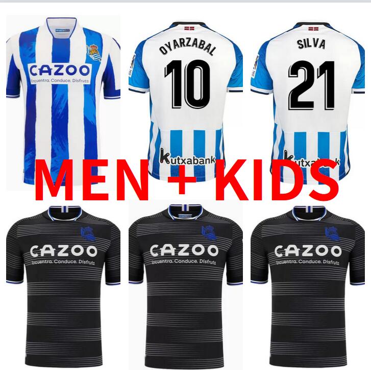 

Men kids kit Real Sociedad 2022 2023 Soccer Jersey Merino OYARZABAL Isak Guridi Januzaj DAVID SILVA Robin Le Normand JUANMI 22 23 camiseta de futbol Football Shirt