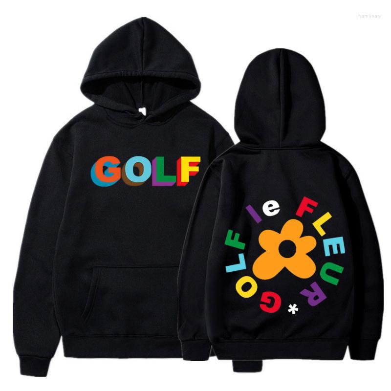 

Men' Hoodies & Sweatshirts Golf Wang Tyler The Creator Double-sided Print Flower Skate Harajuku Men Women Hip Hop Japanese TracksuitMen, Black
